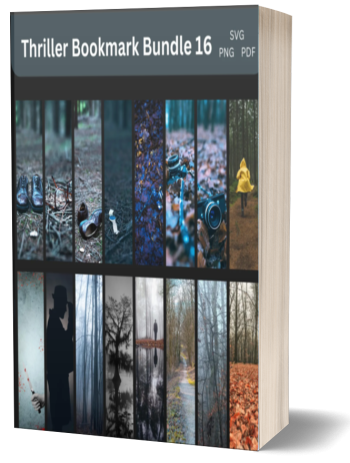 16 Killer Thriller Bookmarks – Horror & Crime Digital Bundle (SVG, PDF, PNG) – Instant Download